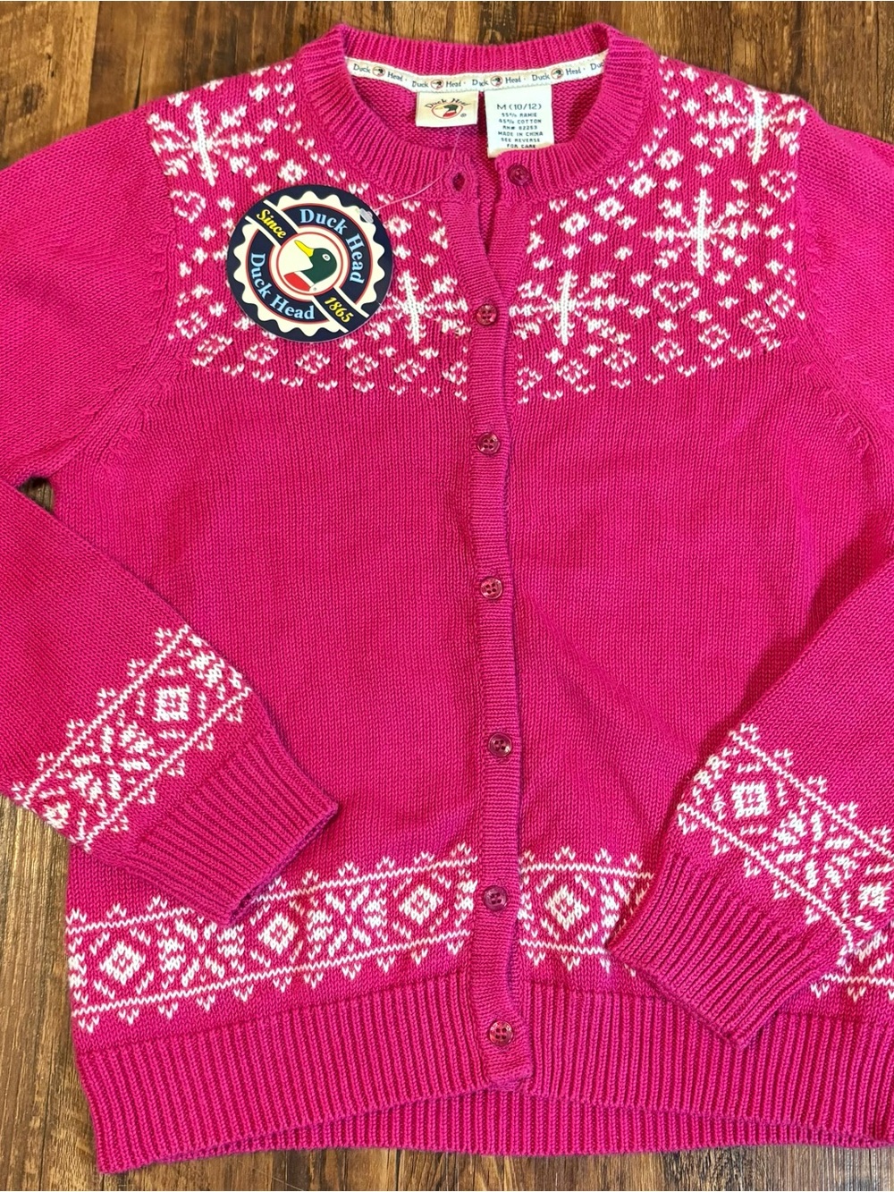 Duck Head Vintage pink girls sweater nwt size medium 10/12